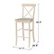 International Concepts X-Back Stool, 30" Seat Height, Unfinished S-6133 - alternate 9